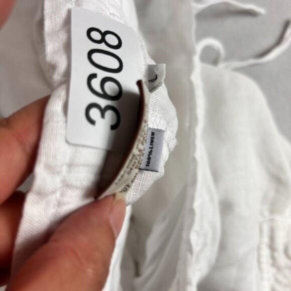 Island Importer Cargo Shorts Mens Large White Cabo Linen Drawstring Pull On - Picture 11 of 12